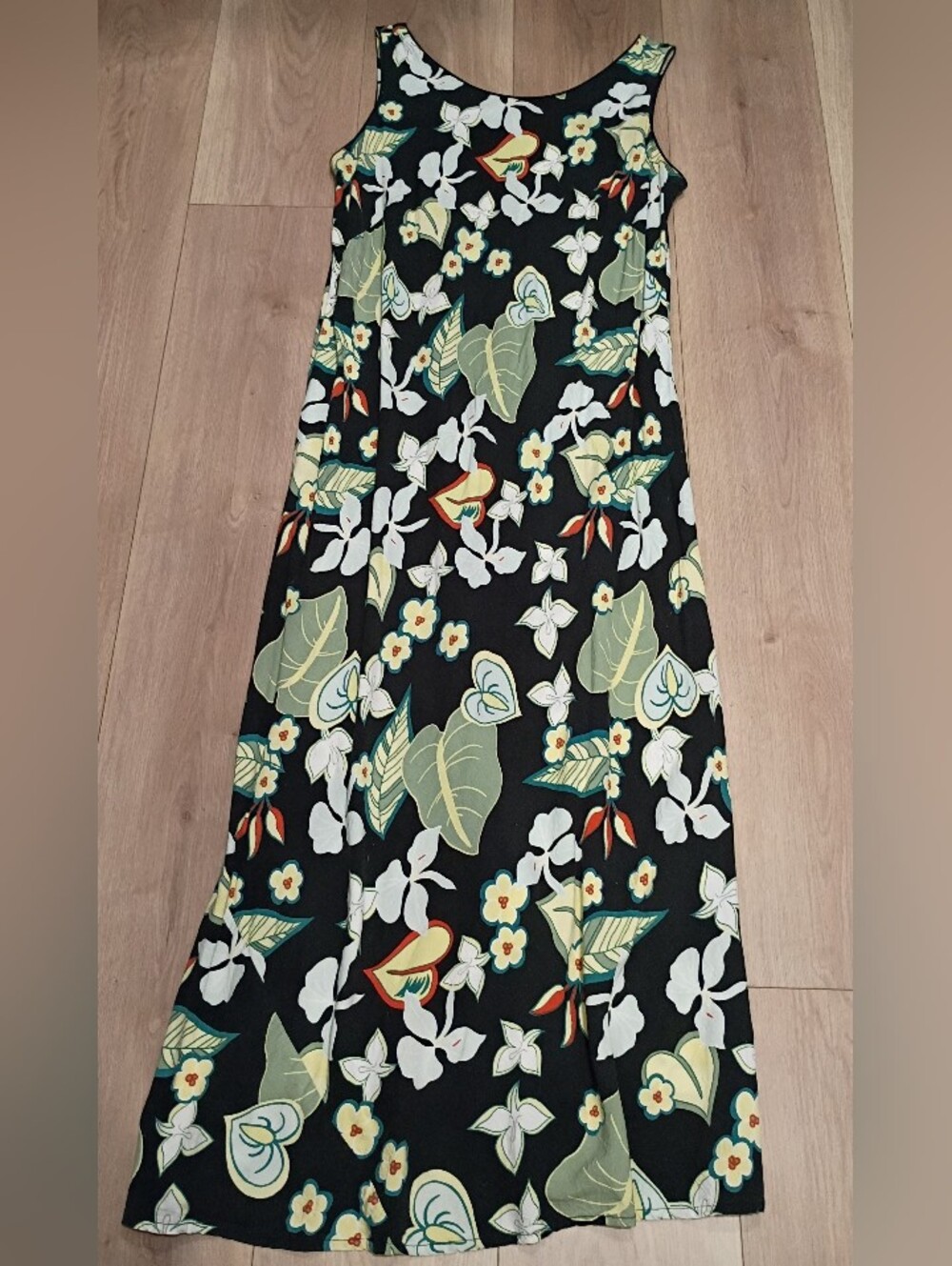 Vintage Iolani Sleeveless Hawaiian Print Maxidress L